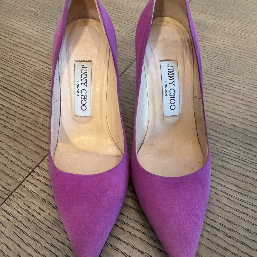 Jimmy Choo Purple Suede Heels